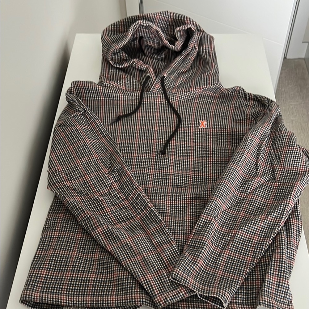 Checkered Hoodie with Logo